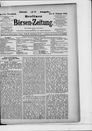 Berliner Börsen-Zeitung vom 11.02.1899