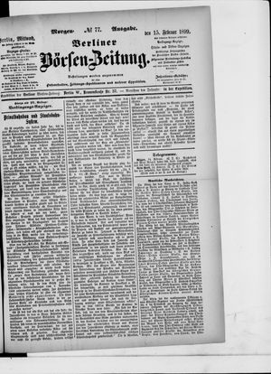 Berliner Börsen-Zeitung on Feb 15, 1899