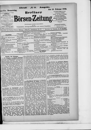 Berliner Börsen-Zeitung on Feb 16, 1899