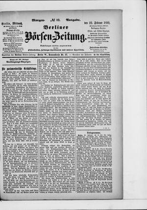 Berliner Börsen-Zeitung vom 22.02.1899