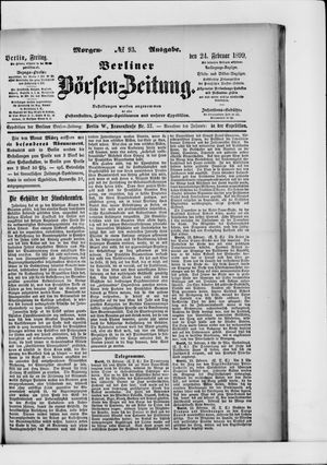 Berliner Börsen-Zeitung vom 24.02.1899