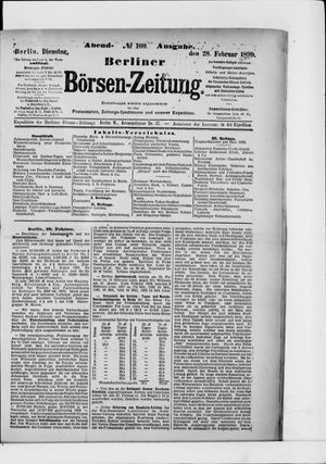 Berliner Börsen-Zeitung vom 28.02.1899