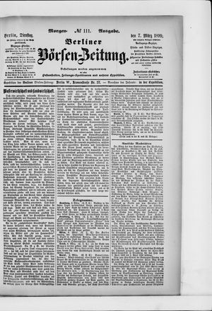 Berliner Börsen-Zeitung on Mar 7, 1899