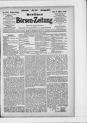 Berliner Börsen-Zeitung on Mar 9, 1899