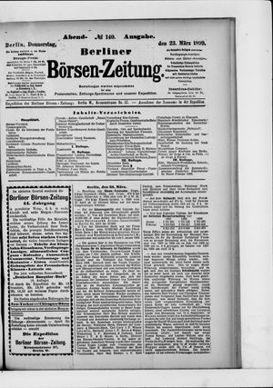 Berliner Börsen-Zeitung vom 23.03.1899