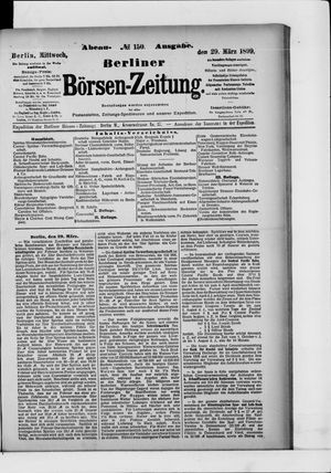 Berliner Börsen-Zeitung vom 29.03.1899