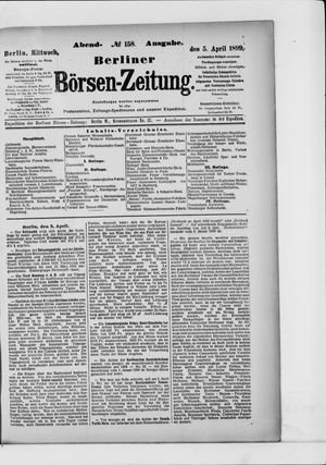 Berliner Börsen-Zeitung vom 05.04.1899