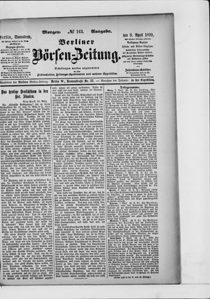 Berliner Börsen-Zeitung vom 08.04.1899
