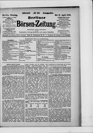 Berliner Börsen-Zeitung vom 11.04.1899
