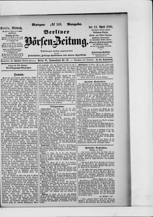 Berliner Börsen-Zeitung on Apr 12, 1899