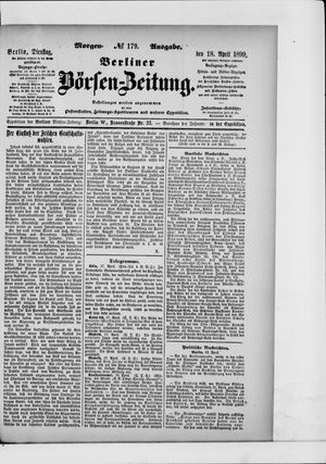 Berliner Börsen-Zeitung on Apr 18, 1899