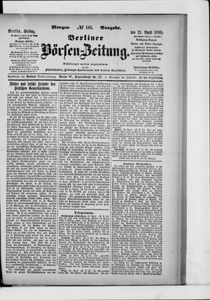 Berliner Börsen-Zeitung vom 21.04.1899