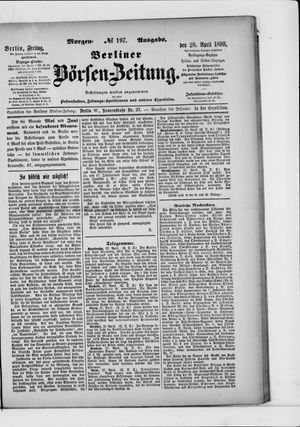 Berliner Börsen-Zeitung on Apr 28, 1899