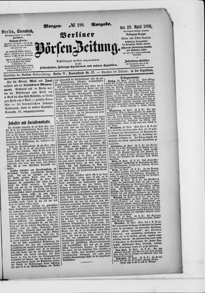 Berliner Börsen-Zeitung vom 29.04.1899
