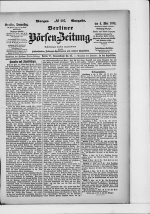 Berliner Börsen-Zeitung vom 04.05.1899