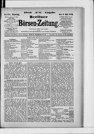Berliner Börsen-Zeitung vom 09.05.1899