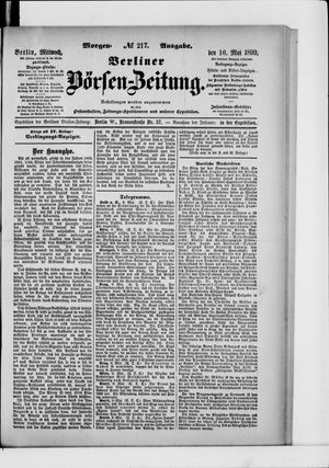 Berliner Börsen-Zeitung vom 10.05.1899