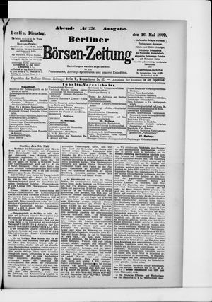 Berliner Börsen-Zeitung vom 16.05.1899