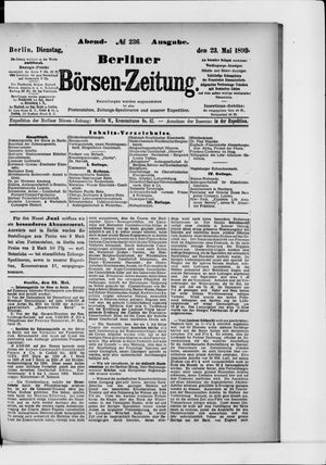 Berliner Börsen-Zeitung vom 23.05.1899