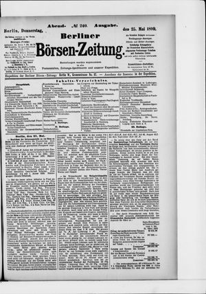 Berliner Börsen-Zeitung vom 25.05.1899