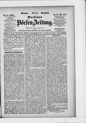 Berliner Börsen-Zeitung vom 26.05.1899