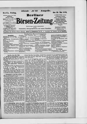 Berliner Börsen-Zeitung vom 26.05.1899