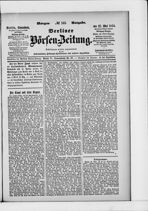 Berliner Börsen-Zeitung vom 27.05.1899