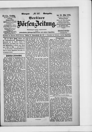 Berliner Börsen-Zeitung vom 30.05.1899