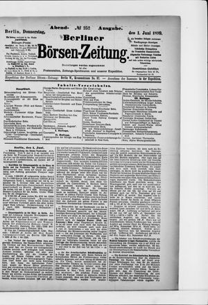 Berliner Börsen-Zeitung vom 01.06.1899