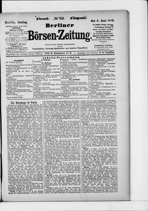 Berliner Börsen-Zeitung vom 05.06.1899