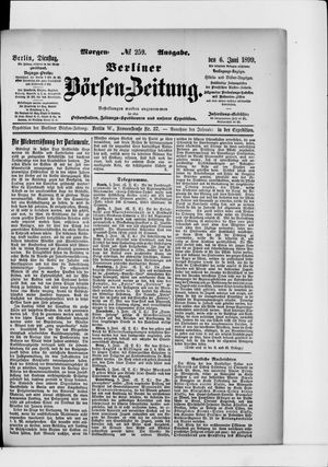 Berliner Börsen-Zeitung vom 06.06.1899