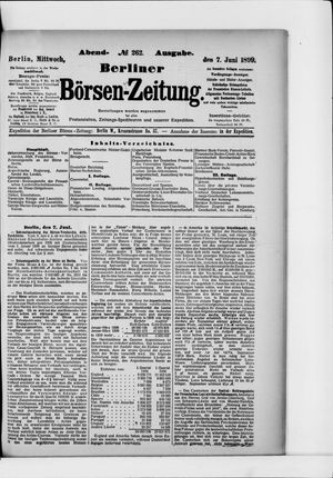 Berliner Börsen-Zeitung on Jun 7, 1899