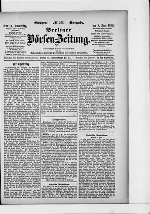 Berliner Börsen-Zeitung vom 08.06.1899