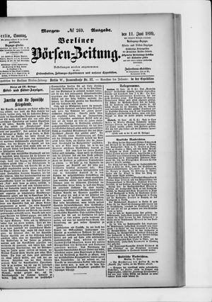 Berliner Börsen-Zeitung vom 11.06.1899