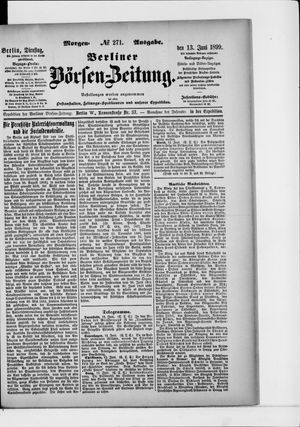 Berliner Börsen-Zeitung vom 13.06.1899