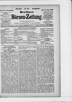 Berliner Börsen-Zeitung vom 17.06.1899