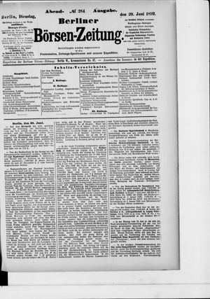 Berliner Börsen-Zeitung on Jun 20, 1899