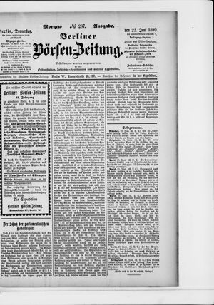 Berliner Börsen-Zeitung vom 22.06.1899