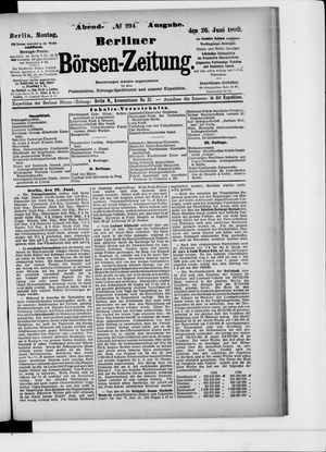 Berliner Börsen-Zeitung vom 26.06.1899