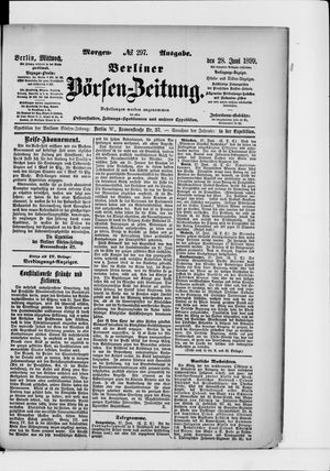 Berliner Börsen-Zeitung on Jun 28, 1899