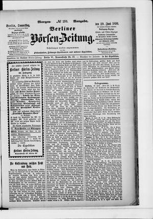 Berliner Börsen-Zeitung on Jun 29, 1899