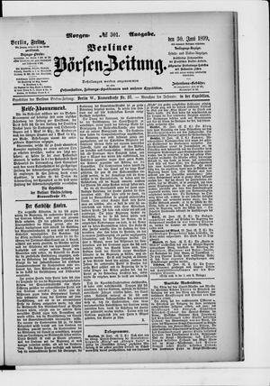 Berliner Börsen-Zeitung vom 30.06.1899