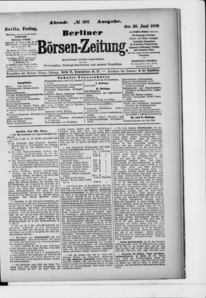 Berliner Börsen-Zeitung vom 30.06.1899