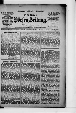 Berliner Börsen-Zeitung vom 01.07.1899