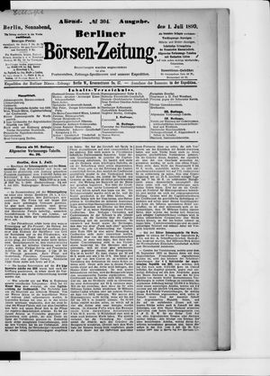 Berliner Börsen-Zeitung vom 01.07.1899