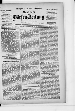 Berliner Börsen-Zeitung vom 05.07.1899