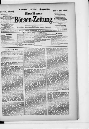 Berliner Börsen-Zeitung vom 07.07.1899
