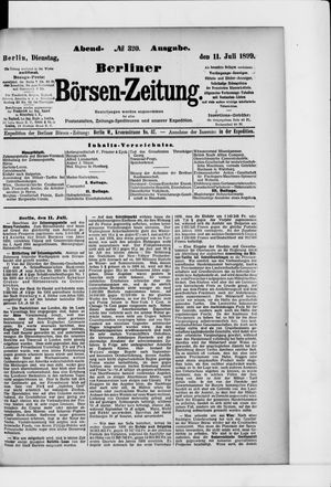 Berliner Börsen-Zeitung vom 11.07.1899