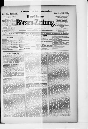Berliner Börsen-Zeitung vom 12.07.1899