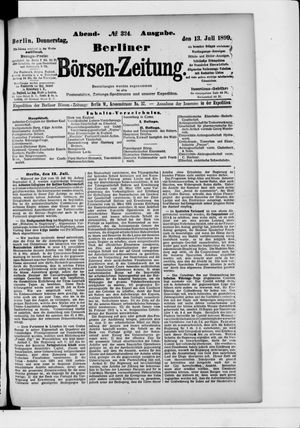 Berliner Börsen-Zeitung vom 13.07.1899